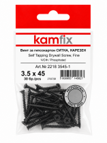 BLISTER Buggle Head Self-Tap DryW Scr, FINE Thr, Phosph, Kamfix