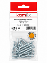 BLISTER Double CSK Head PZ Chipboard Screw, White,Kamfix.
