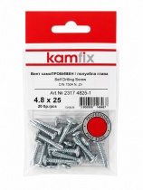 БЛИСТЕР Винт самоПРОБИВЕН DIN 7504 N, Zn,Kamfix