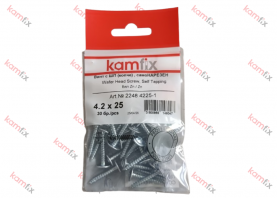 BLISTER Wafer Head Self-Tap Drywall Scr, PH, FINE Thr, Zn ,Kamfix