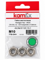 BLISTER Hexagon Nut DIN 934, A2