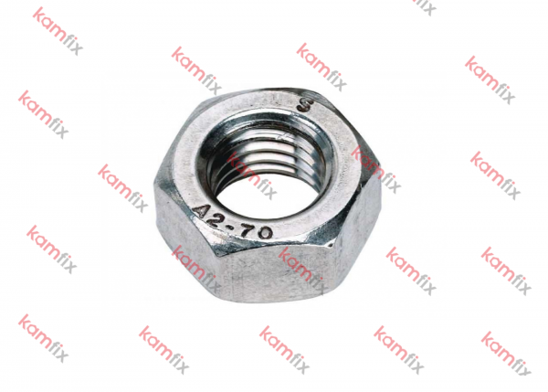 Hexagon Nut DIN 934, A2, kamfix